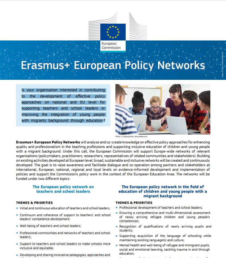 Erasmus+ European Policy Networks