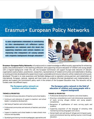 Erasmus+ European Policy Networks